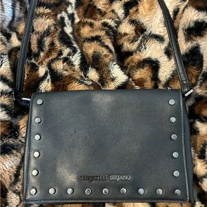 Christian Siriano Black Crossbody Bag with Silver Studs